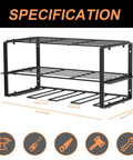 Power Tool Organizer Wall Mount For Garage Heavy Duty Metal Tool Shelf Drill Holder Cordless Drill Storage Hand Tool Rack