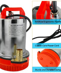 12V Submersible Deep Well Water Pump With 1 Inch Outlet For Irrigation And Home Use Upgraded Copper Motor For High Efficiency And Built To Last Anti Rust Construction And Quiet Operation Ideal For Well Pond Or Garden