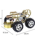 Car Kit With Alcohol Lamp Power Featuring Stirling Engine Tech, Metal Hot Air Car Model For Hands On Science, 16cm x 12cm