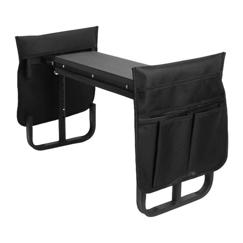 Height Adjustable Garden Kneeler Seat With Foldable Bench And Dual Tool Bags, The Go-To Kneeling And Sitting Stool For Gardening Camping And Picnics, Extra Wide 10.6 Inch Design For Knee And Back Support