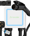 BreezEV Beefy 48 Amp Level 2 EV Charger For Home Use With 240V NEMA 14 50 Plug J1772 Connector 25 Foot Cable, wall mount view