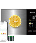 Smart Digital Kitchen Scale With 23 Nutrients Tracking For Weight Loss, App Sync For Auto Logging, Apple Health And Fitbit, lemon slice