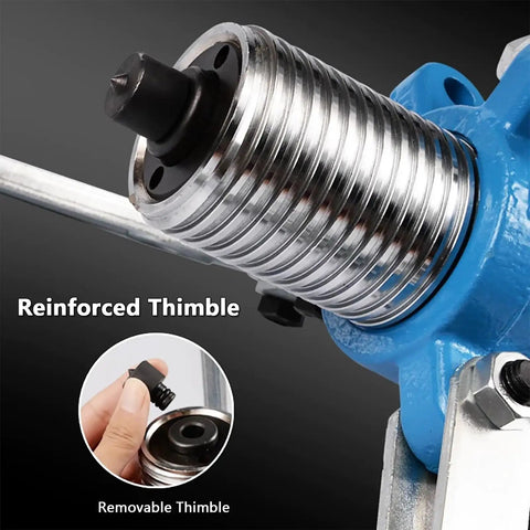 Beefy Hydraulic Gear Puller Kit With 2 And 3 Jaw Convertible Heads showing reinforced and removable thimble