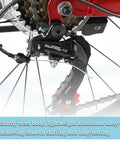 Direct Mount 6 Speed Bicycle Rear Derailleur With Bracket In Red for Smooth Shifting on 6 Speed Drivetrains Durable Steel Body