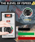 AC 120V 15A Speed Controller Regulator For Router, Fan, And Polishing Machines With 4000W Capacity, LED Display, hand adjusting dial