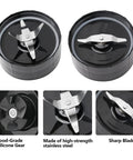 Premium Replacement Parts Set For 250W MB1001 Series Blender, Cross Blade, Mono Wing Blade, Plus Two Sealing Ring Washers