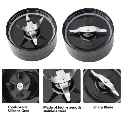 Premium Replacement Parts Set For 250W MB1001 Series Blender, Cross Blade, Mono Wing Blade, Plus Two Sealing Ring Washers