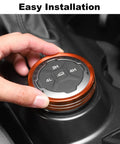 Orange Aluminum Alloy 6 Piece Switch Knob Set For Air Conditioning Headlights 4WD And Trailer Gear Covers easy installation