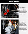 Heavy Duty Electric Mobile Air Compressor With Customizable Options Up To 132KW High Efficiency Rotary Screw System internal components showcasing lubrication and rotor design.