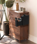Quick Draw Concealed Handgun Safe With Smooth Slider Design And Hidden Fingerprint Lock For Nightstand Or Wall Mounting with handgun visible.