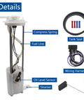 Fuel Pump Assembly for Chevy and GMC Trucks 1997 to 2000 C1500 C2500 C3500 V6 4.3L and V8 5.0L 5.7L 7.4L Replacement Fits