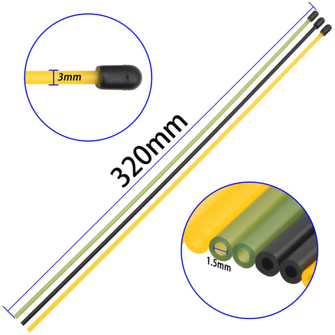8Pcs Plastic Antenna Tubes With Caps For RC Cars Boats FPV Drones And Quadcopters 2.4G Receivers Protective Wire Covers 12.6 Inch Length