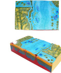Hands On 3D Plate Tectonics Model And Landform Demonstration Kit featuring colorful surface and cross-section view for geography classes.