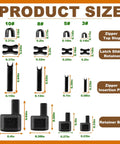 Product size chart for 144 Piece Universal Zipper Repair Kit For Everyday Use A Must Have With Four Zipper Sizes 3 5 8 10