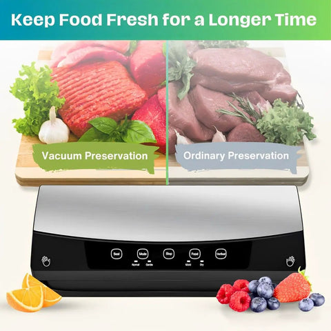 Kitchen Vacuum Sealer That Keeps It Fresh For Dry And Moist Foods With Seal Bags And Rolls Airtight Preservation System