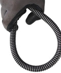 Close-up of a gloved hand holding a coiled flexible cable for the Professional Grade Electric Drain Auger Heavy Hitter.