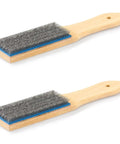 2 Piece Steel File Card Brush Set 8 Inch Abrasive Hand File Cleaner For Removing Chip Metal Bits And Debris Durable Wear Resistant Steel Bristles Ergonomic Grip For Easy Cleaning Of Tools And Surfaces