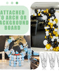Transparent Balloon Arch Clips Set Of 20 Heavy Duty Plastic Spring Clamps 2.4 Inch securing balloon arch decorations