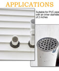 2 Inch Vent Pipe Cover Kit With PVC Termination Caps And 304 Stainless Steel Mesh Screens Exhaust End Caps for roof vent