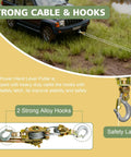 2 Ton Come Along Winch Puller With Double Rope And Two Hooks used for vehicle towing