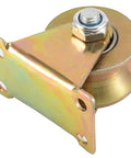 Heavy Duty 2 Inch U Groove Wheel Pulley Set, 8 Pack, 660 LB Capacity, 45 Steel, Sliding Gate Rollers With Bracket, Rigid Caster For Inverted Track, Rolling Gate, Industrial Machines, Wire Rope Rail, 2 in U-groove steel wheel with bracket