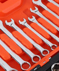 Open-end wrenches from Must Have 61 Piece Socket Set With Ratchet Wrench Sleeve Heavy Duty Steel Auto Repair Tool Kit