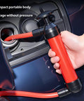 Grab This Nifty Manual Oil Extractor Pump Suction Tool For Quick Car Fluid Removal And Routine Maintenance Draining Without Any Power Cord Hassle, red portable hand pump in action.