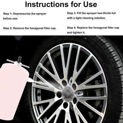 Viper 19487 4 Pack Filling Cap Set With T Bar Handle And Gasket spraying on car wheel