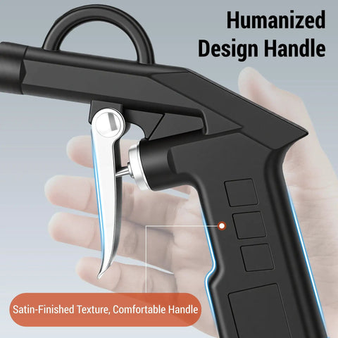Pro Grade High Volume Air Blow Gun With Adjustable Trigger and Satin-Finished Handle