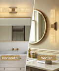 Natural Alabaster Brass Wall Sconce, Modern Indoor Bathroom Vanity Light in horizontal and vertical displays, brass finish, elegant decor