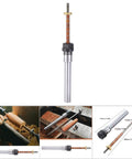 Adjustable 6mm Pen Turning Mandrel for Wood Lathe Projects With Bushing, Steel Construction, multiple views and measurements