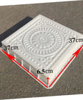 Concrete Stepping Stone Paver Mold 37x37x6.5 Cm Reusable Cement Mold For Patio Garden Lawn Pathway Diy Walkway Maker Easy To Use Build Custom Yard Walkways With Style.