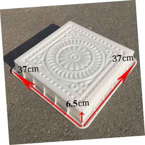 Concrete Stepping Stone Paver Mold 37x37x6.5 Cm Reusable Cement Mold For Patio Garden Lawn Pathway Diy Walkway Maker Easy To Use Build Custom Yard Walkways With Style.
