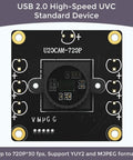 720P USB 2 0 UVC Camera With 120 Degree DFOV For Raspberry Pi Jetson Nano And Embedded Boards No Fuss Plug And Play Webcam circuit board