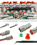 2 Pin Deutsch DT Connector Kit, 10 Sets, Waterproof Automotive Wire Connectors For Car RV Truck Wiring 22-16AWG