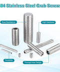 30 Pcs M6 1 X 14mm Grub Screws 304 Stainless Cup Point Allen Head Screws Internal Hex Socket Drive For Bathroom Fixtures Repair Furniture Diy Projects
