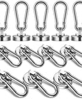 Built Tough 12 Pack Heavy Duty Magnetic Hooks With Swivel Carabiner 70 Pound Nailed Grip 360 Degree Rotating Magnet Clamps.