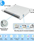 2x2 Foot LED Flat Panel Light 40W Dimmable 0 to 10V Backlit Drop Ceiling Troffer Fixture with installation details