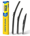 Direct Fit Front And Rear Windshield Wiper Blades For 2013 Through 2022 Buick Encore OEM quality rubber construction 3 pack set.