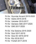 Top Shelf Positive Car Battery Terminal Connector With Solid Nuts For Hyundai Accent Azera Veloster Genesis G80 G90 Kia Sedona Soul Rides 2015 Through 2020 Tough Swap Out fitment list of compatible vehicle models.
