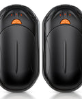 Rechargeable Hand Warmers 2 Pack With 20 Hours Of Safe Heat, black portable pocket heaters, front view
