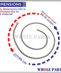 Image showing Upgraded Whole Range Oven Door Gasket With 25 Mounting Clips Replacement WB04T10050 Approximately 89 Inch Long Seal.