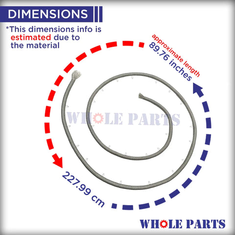 Image showing Upgraded Whole Range Oven Door Gasket With 25 Mounting Clips Replacement WB04T10050 Approximately 89 Inch Long Seal.