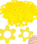 200 Pack 6 In 1 Hexagon Tile Spacers For DIY Pros, 1mm To 5mm Gaps, Large 2.64 Inch Reusable Plastic Tile Leveling Shims, Yellow
