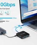 Must Have Six In One USB C Hub With 4K 60Hz HDMI Output, Three USB A 3.1 Ports, One USB C 3.1 Port, And 100W Power Delivery for MacBook