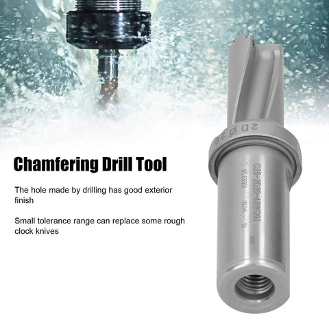 Carbide Tipped Chamfering Drill With U Shank For CNC Holders Water Compatible Pro Grade Precision Drill Bit in action