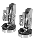 Heavy Duty Cabinet Hinges 2 Pack with Folded Corner Design for Cupboards and Wardrobes, stainless steel construction