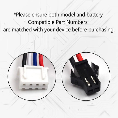 Close-up of SM-2P and XH-4P connectors in 2-Pack Beefed-Up 11.1V 2000mAh Li-Ion Battery Pack With 30C Discharge For RC Cars Boats Drones