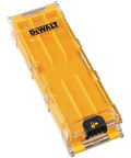 Yellow rugged case for Jigsaw Blade Set With Case, 14 Piece T Shank Blades For Wood And Metal, Case Included, fits Bosch.