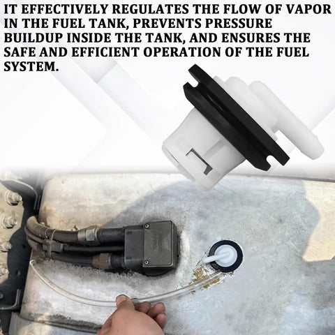 2 Pack Fuel Tank Vent Valve Kit With Grommet For Jeep Wrangler And Ford F Series Trucks 1980 1996 F150 F250 F350 Gas Tank Rollover Valve Replaces 5360058 5360059 911060, showing vent valve in metal tank